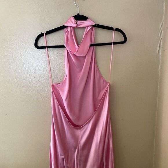 Amanda Uprichard Samba Gown 100% SILK Flamingo Pink Revolve Sz XL $321 NWOT - Picture 13 of 14